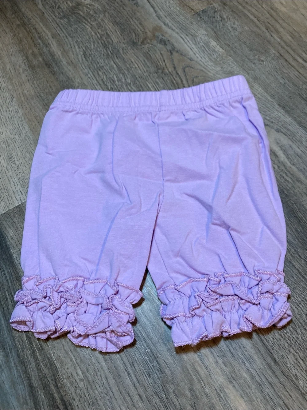 Girls' Lavender Ruffle Hem Knit Shorts - NWT